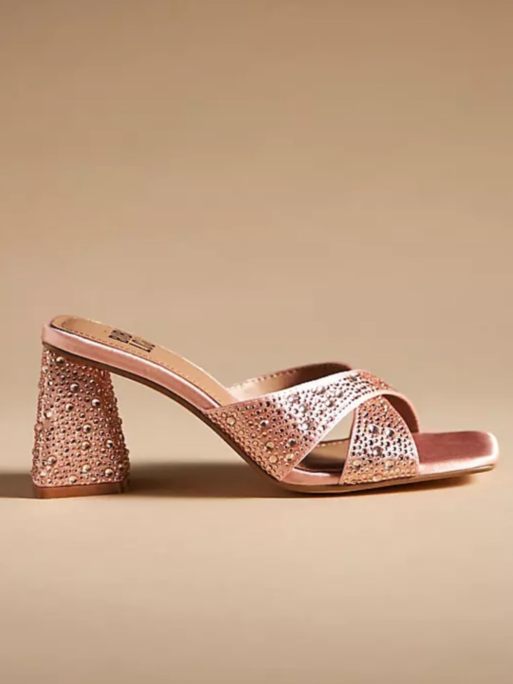Bibi Lou Shay Crystal Heels (neutral-pink) size 36